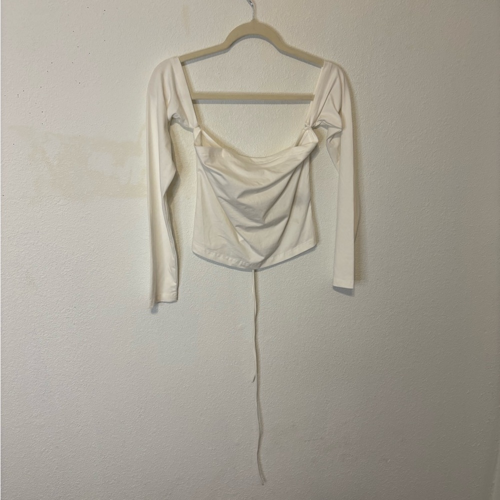 SHEIN white Long Sleeve Blouse